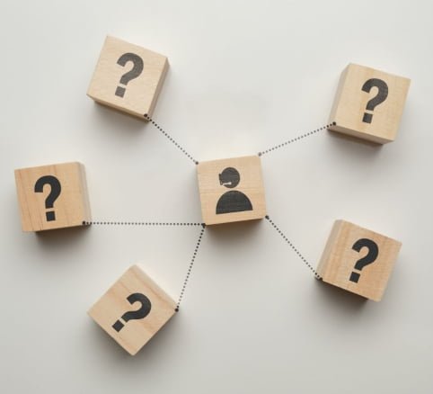 Representación de persona con dudas